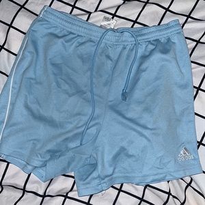 baby blue adidas shorts